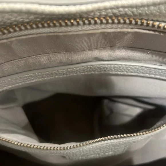 Bebe Natalie Satchel Purse silver and golds accents. - Picture 7 of 11